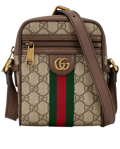 Ophidia Messenger Bag, &pound;595, Handbags, Beige/Brown, Canvas/Leather, Front view